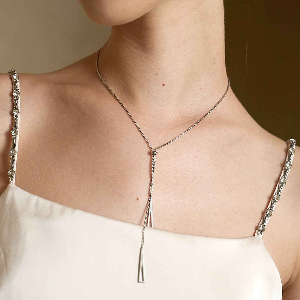 Dainty Glistening Celestial Star Pendant Necklace in Silver-Tone