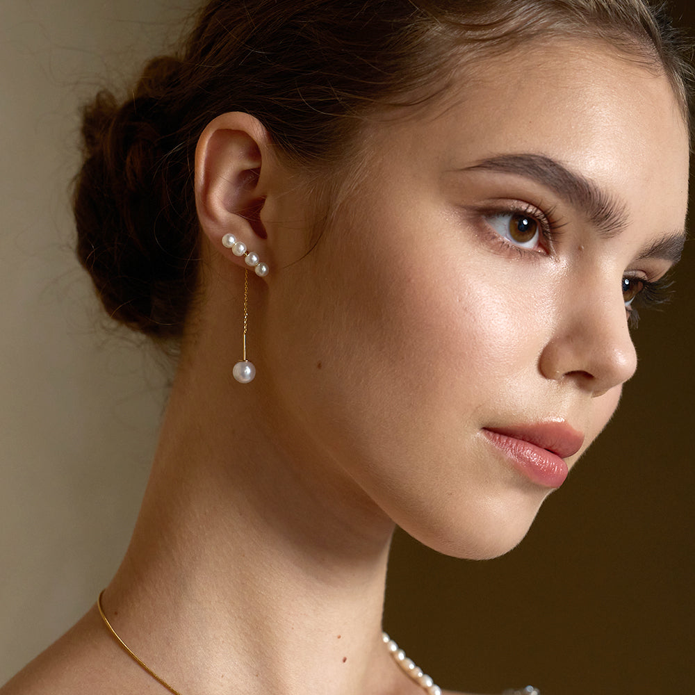 Radiant Pearl Drop Earrings