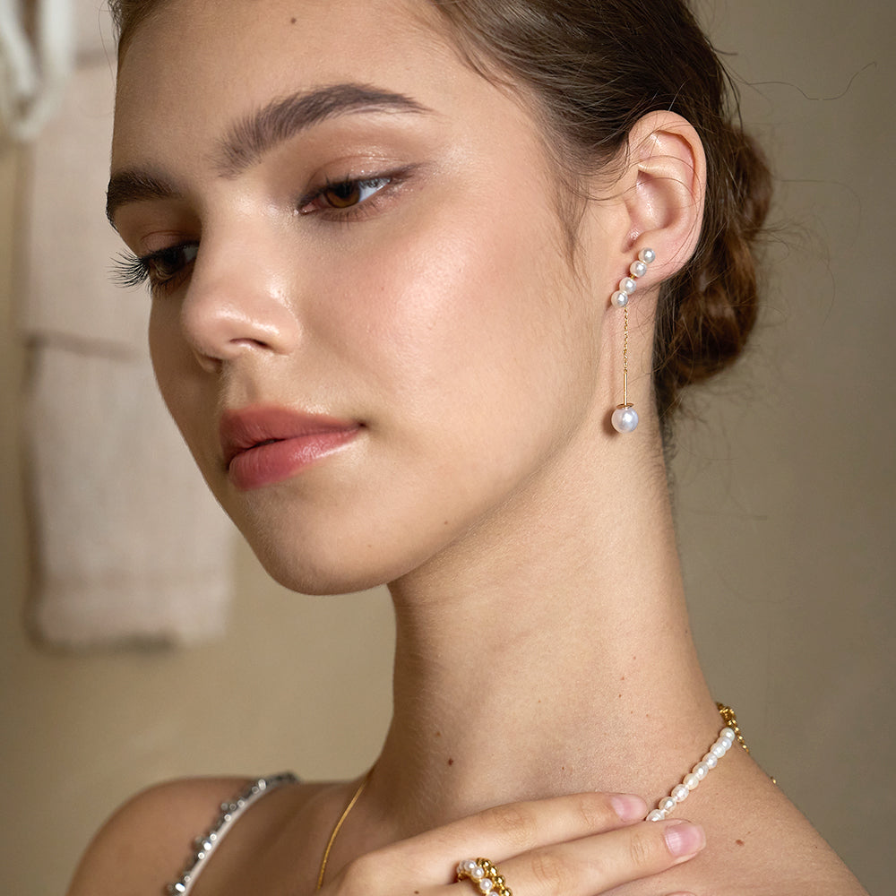 Radiant Pearl Drop Earrings