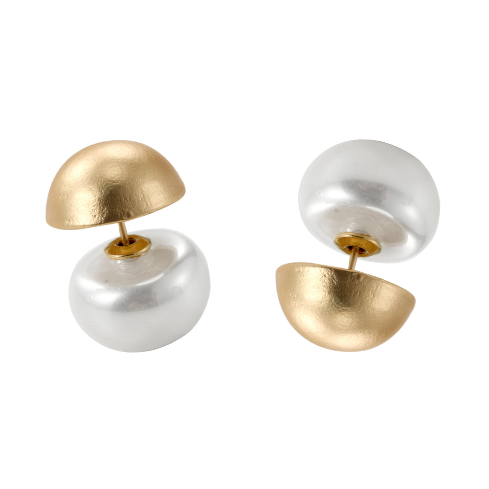 Energy Aura Pearl Studs