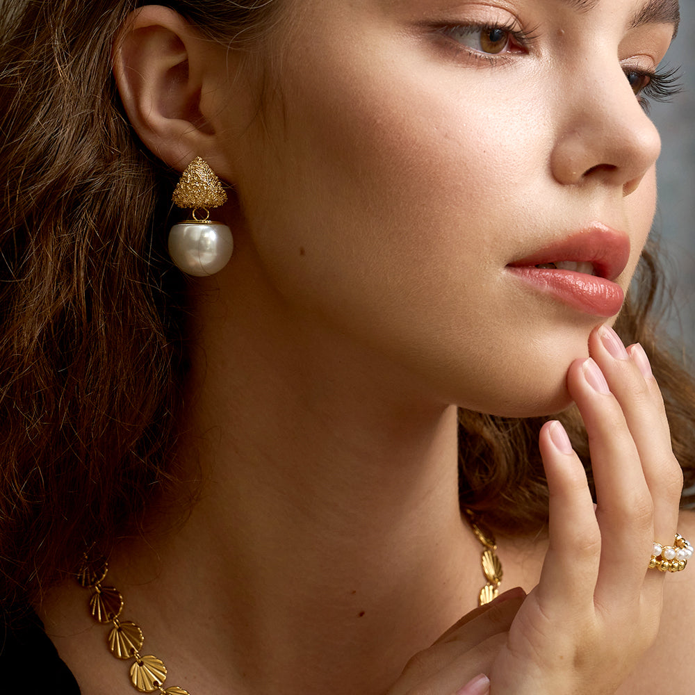 Aurelia Pearl Sculptural Earrings