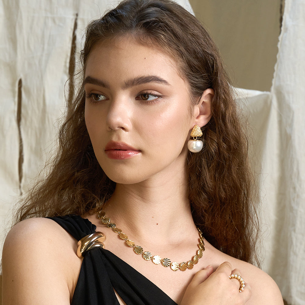 Aurelia Pearl Sculptural Earrings