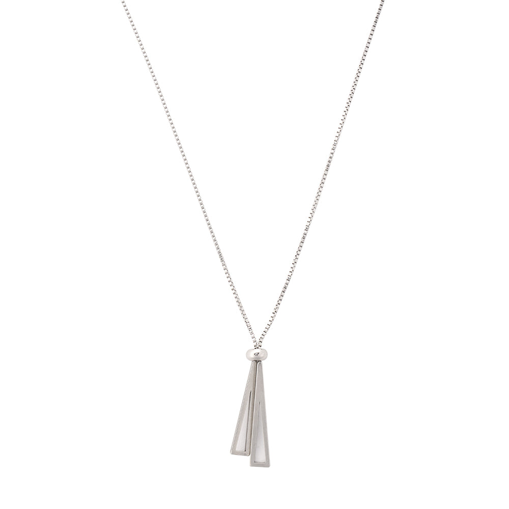 Dainty Glistening Celestial Star Pendant Necklace in Silver-Tone