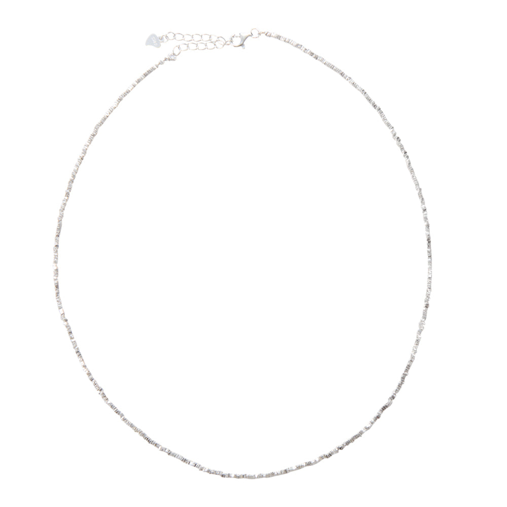 Aveera designer silver tone adjustable pave chain bracelet, minimalist and sparkling main view.